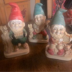 Vintage Hamco gnome band, set of 3